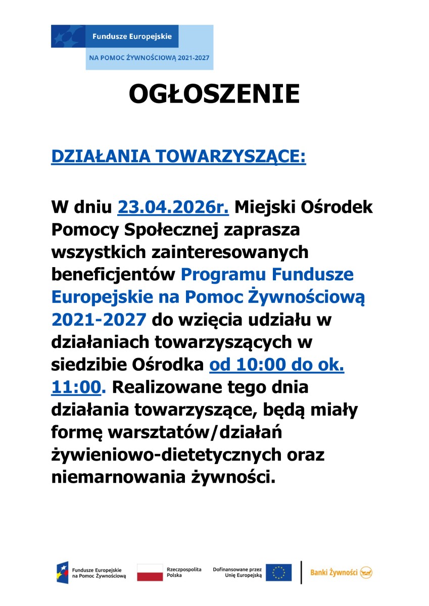 Zapraszamy na warsztaty żywieniowo-dietetyczne oraz warsztaty niemarnowania żywności