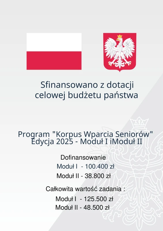 PROGRAM „KORPUS WSPARCIA SENIORÓW ” – EDYCJA 2025