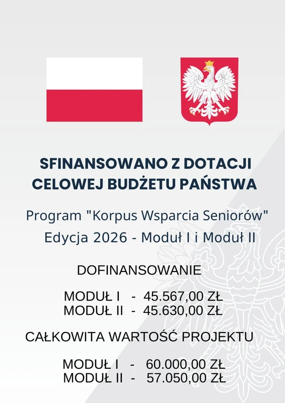 PROGRAM „KORPUS WSPARCIA SENIORÓW ” – EDYCJA 2026