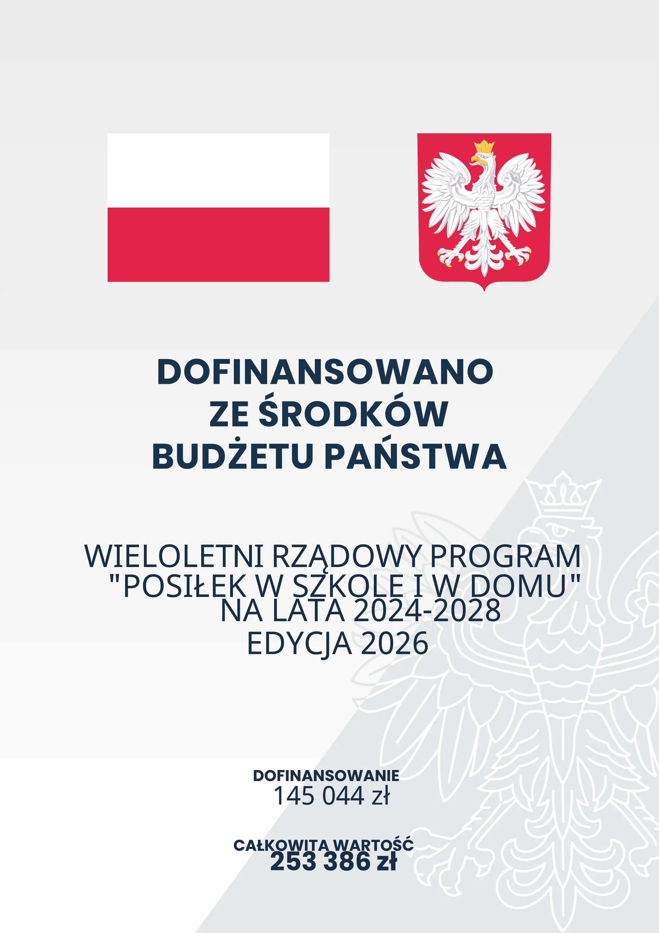 PLAKAT POSIŁEK W SZKOLE I W DOMU