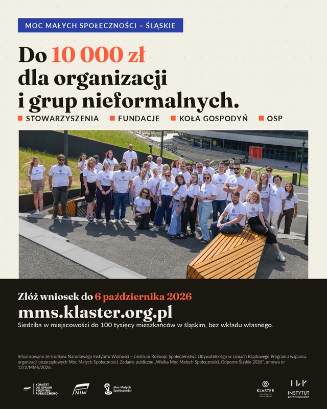 Konkurs mikrodotacji Moc Małych Społeczności – Śląskie, nabór do 6 października 2026
